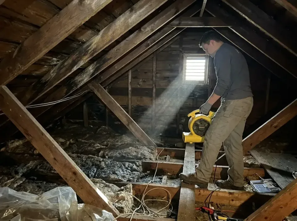 attic-water-damage-drying-proc-007 — frequently asked questions, Emergency Water Extraction & 24/7 Flood Response in Larchmo…
